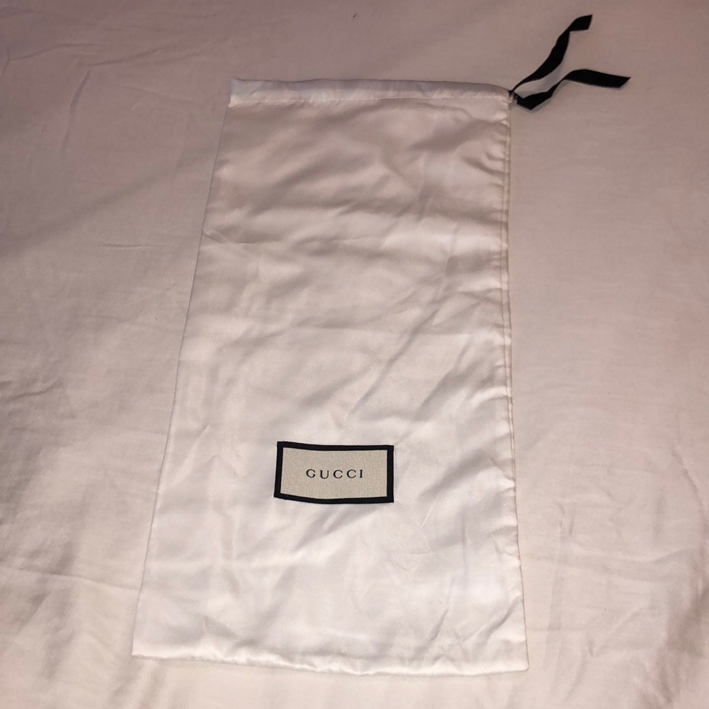 Gucci White Satin Feel Dust Bag 18x8.5 Inches